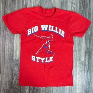 Big Willie Style Red T-Shirt RLL World Champions Baseball Graphic Tee L